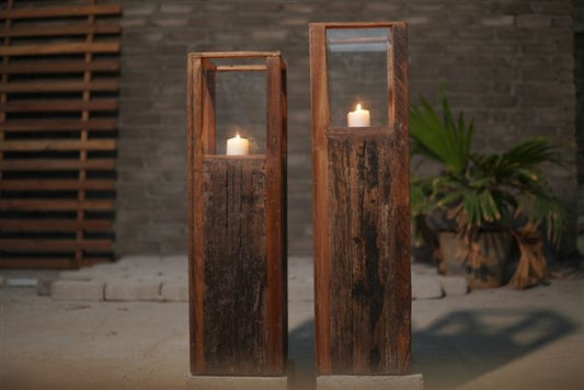 Pillar Wooden Candle Holder