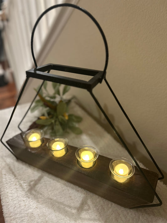 Candle Holder with Metal Handle