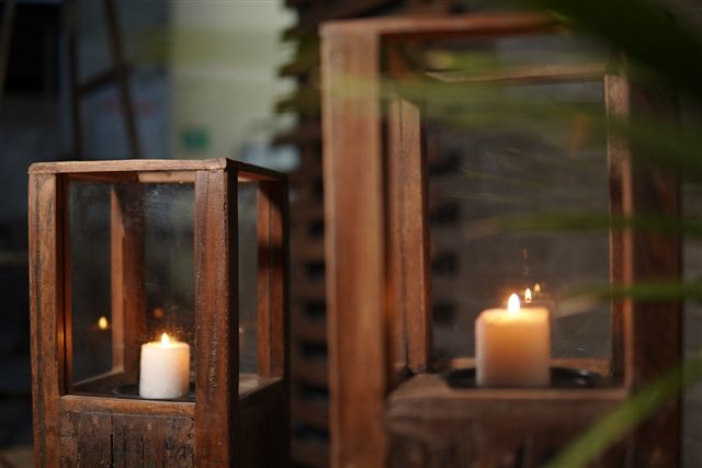 Pillar Wooden Candle Holder