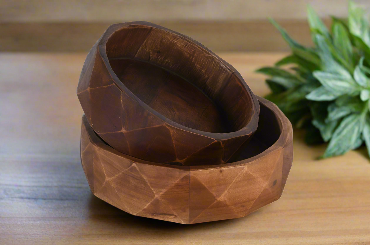 Reclaimed wooden Bowls ( set of two)