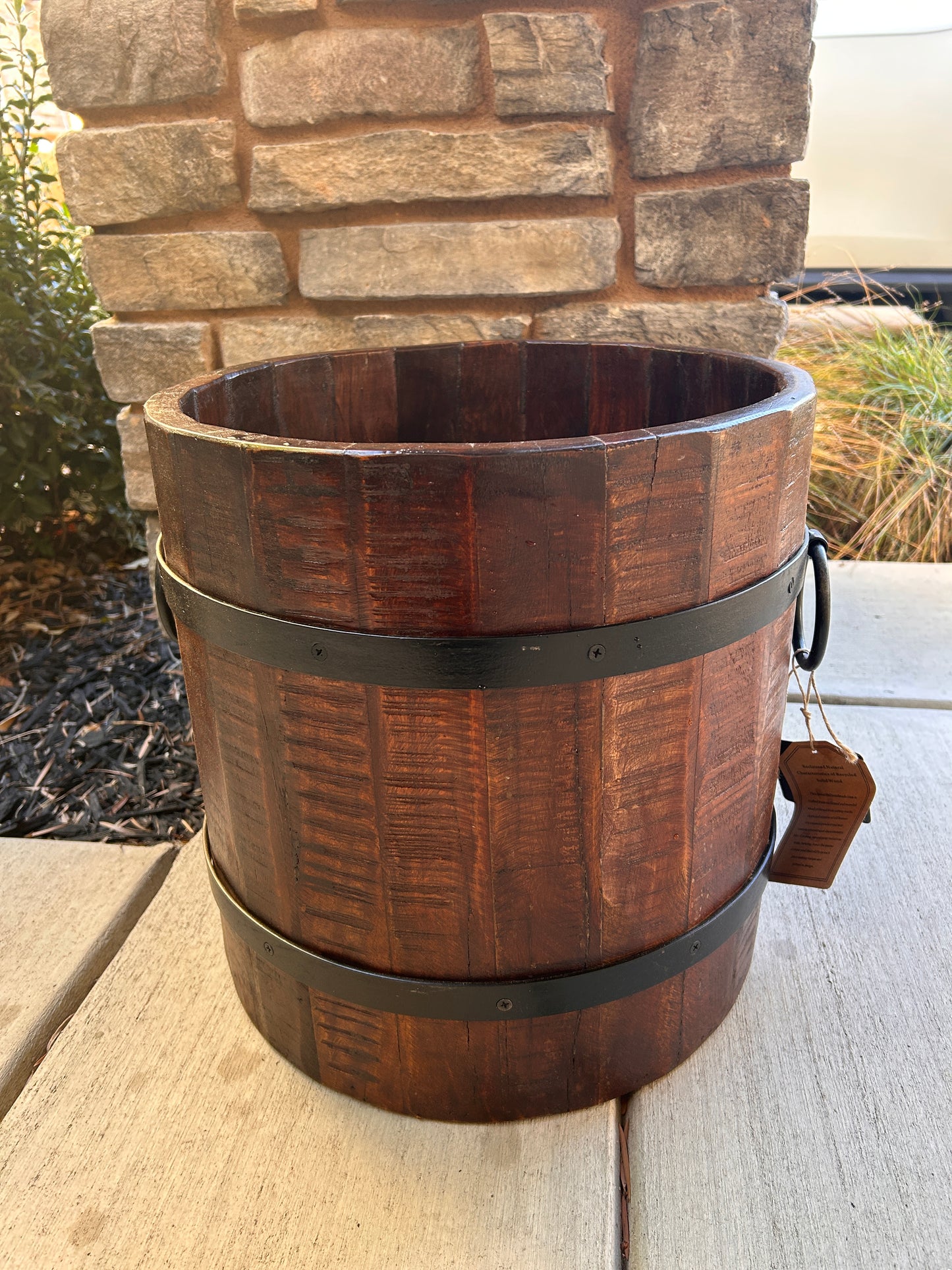 Reclaimed Wood Vintage Bucket/Planter