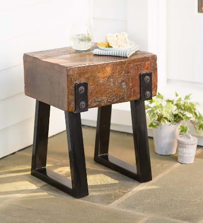 Richland reclaimed wood Solid stool