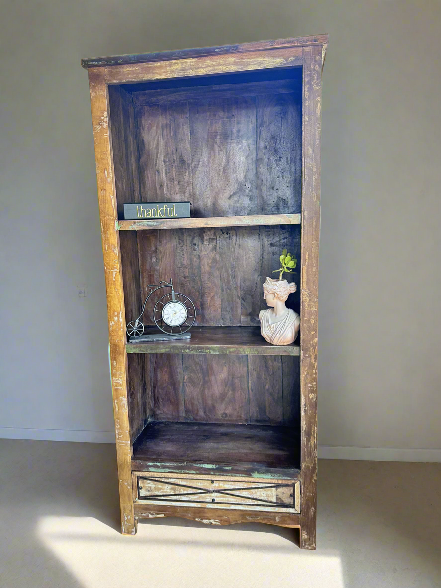 Wooden Bookshelf with drawer