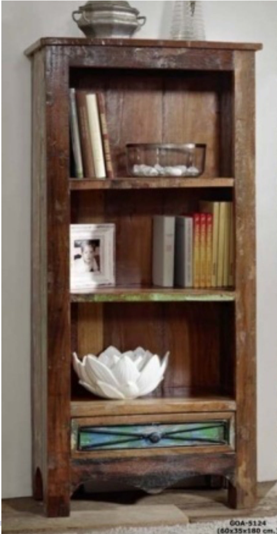 Wooden Bookshelf with drawer