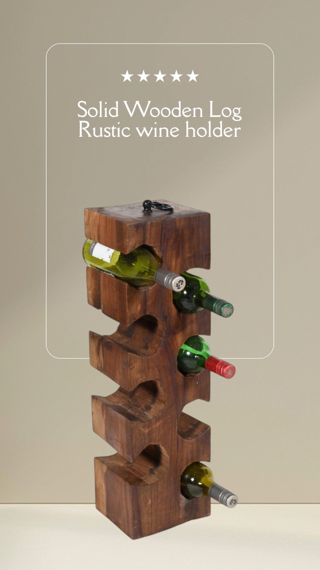 Rustic Wine Holder Bottle Rack