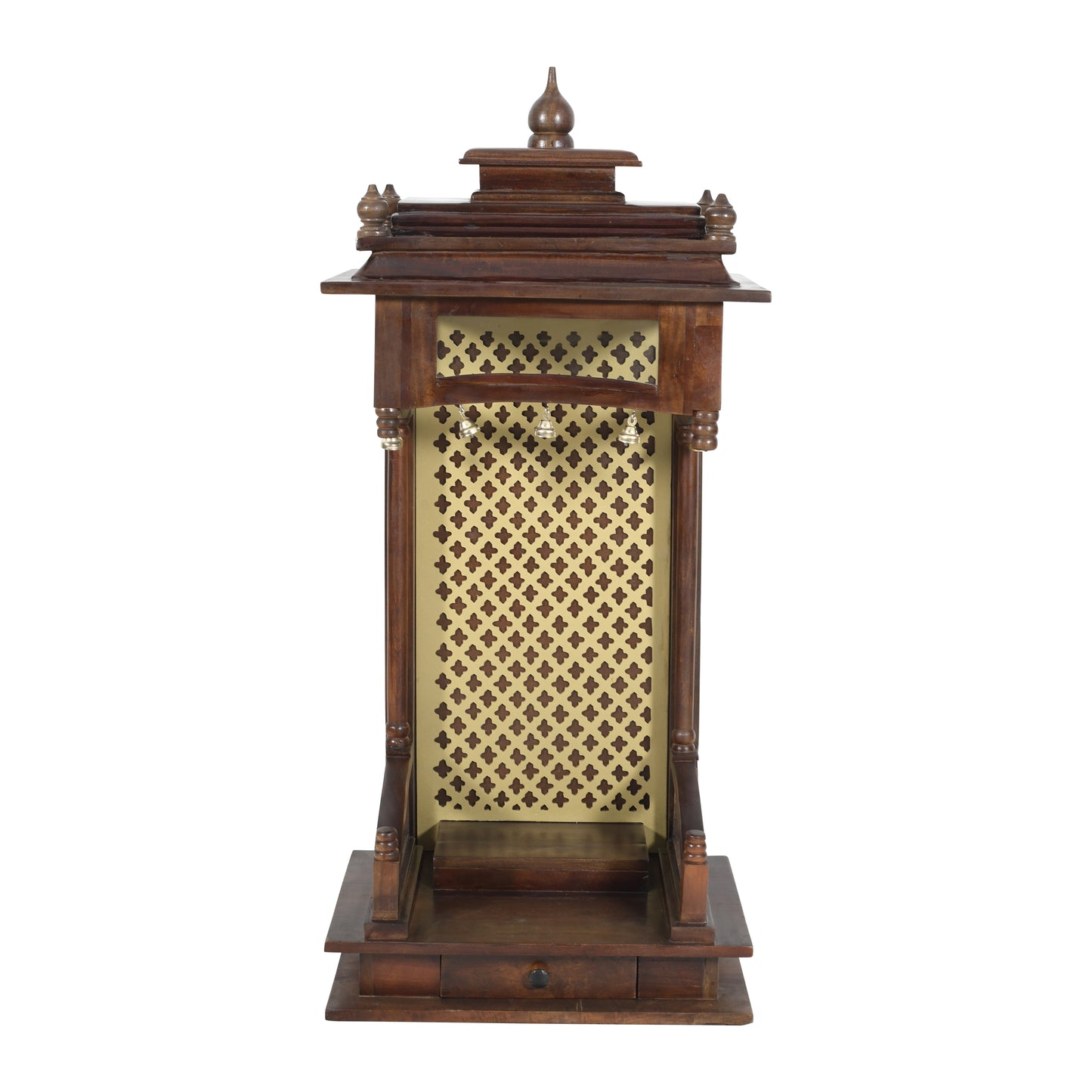 Modern Style Solid Wood Mandir (SR767) – Contemporary Home Temple